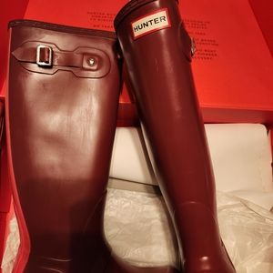Hunter Original Wellington Rainboots- Matte Raspberry